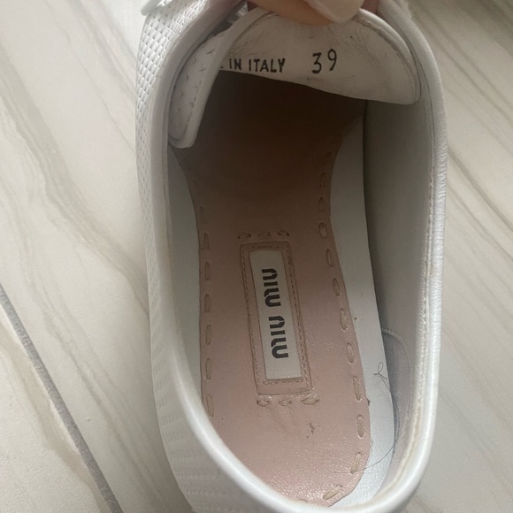 Miu miu perforated espadrilles white size 39 - Picture 4 of 4